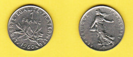 FRANCE  1 FRANC 1960 (KM # 925.1) #6787 - 1 Franc