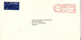 Australia Cover With Meter Cancel Sent To Denmark Brisbane 8-5-1989 - Storia Postale