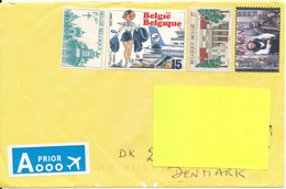 Belgium Cover Sent To Denmark With More Topic Stamps But No Postmark On Stamp Or Cover - Cartas