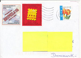 Belgium Cover Sent To Denmark 29-1-2007 Single Franked TULIP Stamp - Cartas