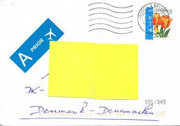 Belgium Cover Sent To Denmark 29-1-2007 Single Franked TULIP Stamp - Covers & Documents