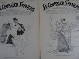 Lot 2 Revues Le Courrier FRançais 1898  Cheret Menus 3 Dessins De Jules Grun Illustrateur Diner 1000 Regrets - Magazines - Before 1900