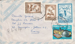 ARGENTINE AFFRANCHISSEMENT COMPOSE SUR LETTRE AVION POUR LA FRANCE 1970 - Cartas