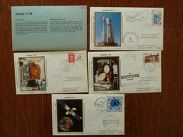 Pochette Commémorative CNES - Ariane V48 TELECOM-2A Et INMARSAT 2-F3 - 16/12/1991 - Tirage 1700 Ex - Europa