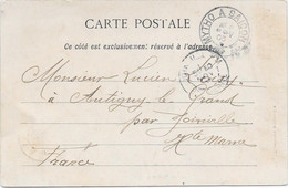Indochine Ambulant Mytho à Saigon 2ème Fleuron 1905 - Lettres & Documents