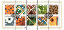 South Africa - 1999 Traditional Wall Art Sheet (o) # SG 1143a - Oblitérés