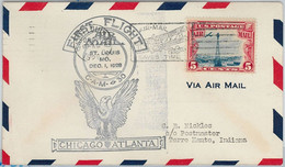 60117 - USA -  First Flight COVER: CHICAGO - ATLANTA: St LOUIS - AMC: 30 E8 - Unclassified