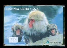 Carte Prépayée JAPON *  AAP  (852) MONKEY * SINGE * AFFE * SCIMMIA *  PREPAIDCARD * KARTE - Oerwoud