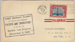 60120 - USA -  First Flight COVER: SEATTLE - LOS ANGELES 1928 - Unclassified