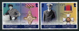 South Georgia & South Sandwich Islands 2018 MNH Military Stamps WW1 WWI Shackleton Medals 4v Set - Géorgie Du Sud