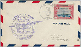 60149 - USA - First Flight COVER: NEW ORLEANS - HOUSTON: Beaumont - AMC: 29  E2 - Unclassified