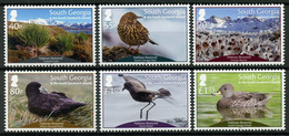 South Georgia & Sandwich Islands Birds Stamps 2019 MNH Habitats Restored 6v Set - Géorgie Du Sud