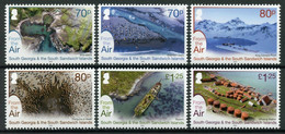 South Georgia & Sandwich Isl Landscapes Stamps 2020 From Air Mountains 6v Set - Géorgie Du Sud