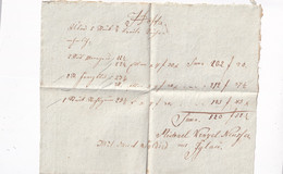 A18725 - RECEIPT NOTTA FROM AUSTRIA 1800s HANDWRITTEN DOCUMENT - Autriche