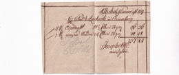 A18728 - INVOICE FROM AUSTRIA WIEN VIENA 1819 HANDWRITTEN DOCUMENT - Autriche