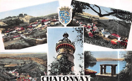 CHATONNAY (Isère) - Quelques Vues - Etang, Tour, Blason - Châtonnay