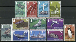 South Georgia & Sandwich Is Definitives Stamps 2020 MNH Birds Ships Fish 12v Set - Géorgie Du Sud