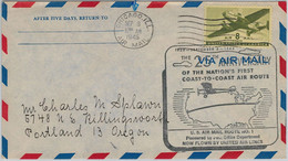 60162 - USA - Flight COVER: 25th ANNIVERSARY COAST-to-COAST 1945: CHICAGO - Unclassified