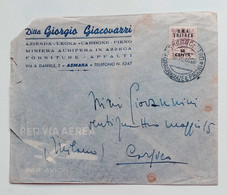 Busta Di Lettera Per Via Aerea Da Asmara Per Corsico (MI) Affrancata Con 50 Cent. B.M.A Eritrea 18/10/1948 - Eritrée