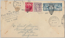 60169 - USA -  First NIGHT Flight COVER:  CHICAGO - DALLAS  - Not Listed In AMC - Unclassified