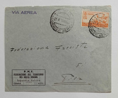 Busta Di Lettera Per Via Aerea Da Gimma A.O.I. Per Pisa 21/08/1939 Affrancata Con L.1,75 Isolato In Tariffa - Afrique Orientale