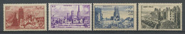 FRANCE 1945 N° 744/747 ** Neufs MNH Superbes C 2.40 € Villes Détruites Dunkerque Rouen Caen Saint-Malo L'Entraide - Unused Stamps