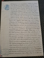 Papier Timbre 1879 PARIS Généalogie BOUTIER Poursuites En Diligence - Covers & Documents