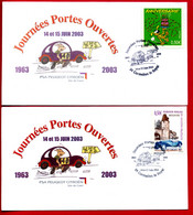 2003 - JOURNEES PORTES OUVERTES  PSA-PEUGEOT-CITROEN à Cormelles Le Royal (14) - Gedenkstempels