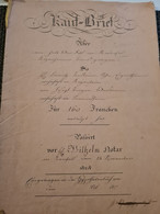 Papier Timbre Acte De Vente KAUF BRIEF KOGENHEIM SERMESHEIM 1824 Notaire Benfeld  Généalogie ANDLAUER BURGER - Covers & Documents