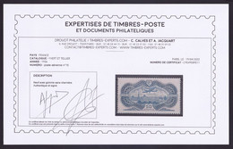 Poste Aérienne N° 15 Neuf ** Signé Calves + Certificat Experts CALVES & JACQUART- Voir Verso - - 1927-1959 Mint/hinged