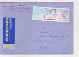 FRANCE  Brief   Cover   Lettre 1994  To Germany - Storia Postale