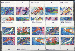 Canada 1992, Olympic Games In Barcellona And Albertville,  Cyclism, Hokey On Ice, 20val - Nuevos