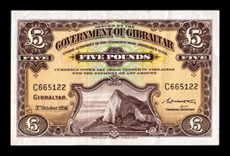 Gibraltar 5 Pounds 1958 Pick 19a  EBC- AXF - Gibilterra