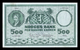 Noruega Norway 500 Kroner 1966 Pick 34d MBC VF - Norway