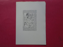 Delcampe - EX LIBRIS EXLIBRIS ?? SCENE DE MEUTRE DE RELIGIEUX  FORMAT TOTAL 14 X 20 CM - Ex-libris