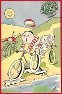 Rare CPA Humour Cycliste Par Illustrateur G. LION - Lion