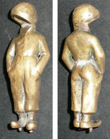 A RESTAURER Ancien Bronze Chryséléphantin Enfant Sans Visage Poulbot Titi Parisien Chryséléphantine - Bronzi