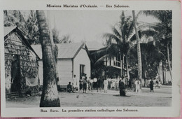 C. P. A. : Iles Salomon : Rua Sura, La Première Station Catholique Des Salomon, Animé - Solomon Islands