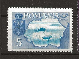 Romania 1956  Bird, Exile Map With Pelican - Coat Arms LABEL VIGNETTE CINDERELLA SPAIN Madrid  MNH - Abarten Und Kuriositäten