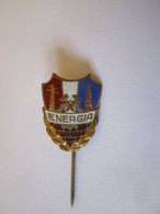 Roumanie Insigne/pin Du Syndicat Energie Vers 1980/Romania Energy Trade Union Pin Badge 1980s - Associations