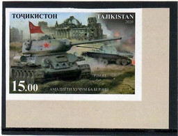 Tajikistan 2020. Battle Of Berlin(Flags,Tanks).Imperf. 1v. - Tadzjikistan