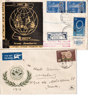 ISRAEL  1957  SCOUT JAMBOREE COVER - Cartas