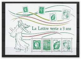 France 2014 Feuillet F4908 "La Lettre Verte A 3 Ans" à La Faciale + 10% - 2008-13 Marianne De Beaujard