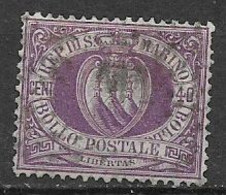 SAN MARINO 1877  CIFRA O STEMMA SASS. 7 USATO VF - Used Stamps