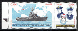 Navire Porte-hélicoptères Jeanne D'Arc : Timbres Se Tenant - Neufs