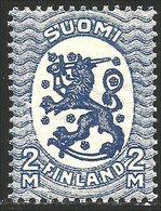 396 Finland Lion 2m Dark Blue Bleu Foncé MNH ** Neuf SC (FIN-79) - Nuovi