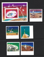 Upper Volta Burkina Faso 1976 Viking Space Mars Exploration Imperforate Set Of 5 & Miniature Sheet MNH - Haute-Volta (1958-1984)