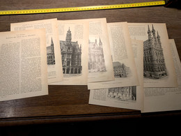1898 MoM MAISONS DE VILLE DE BELGIQUE Bruges Gand Louvain Ypres - Collections