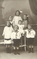 Fotokaart Real Photo Postcard Fotograaf Julius Geuens Lichttekenaar Berlarij Lier Children Group Portrait - Lier