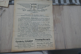 Bulletin Information Aéro Club Du 14 ème Arrondissement Paris N°29 Juillet 1938 Aviation Tourisme - Other & Unclassified